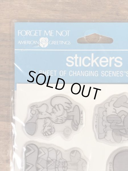 動物が描かれたレンチキュラーの80年代ビンテージプクプクシール