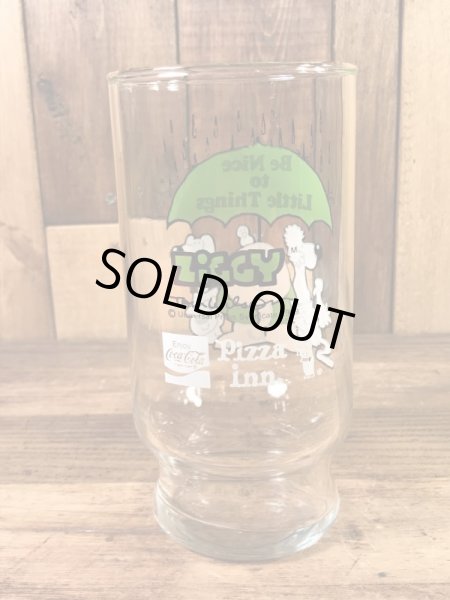 Pizza Innから配布されたジギーの70年代ビンテージガラスコップ