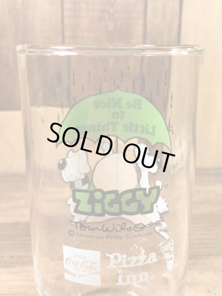 Pizza Innから配布されたジギーの70年代ビンテージガラスコップ