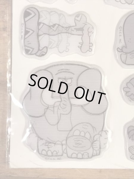 動物が描かれたレンチキュラーの80年代ビンテージプクプクシール