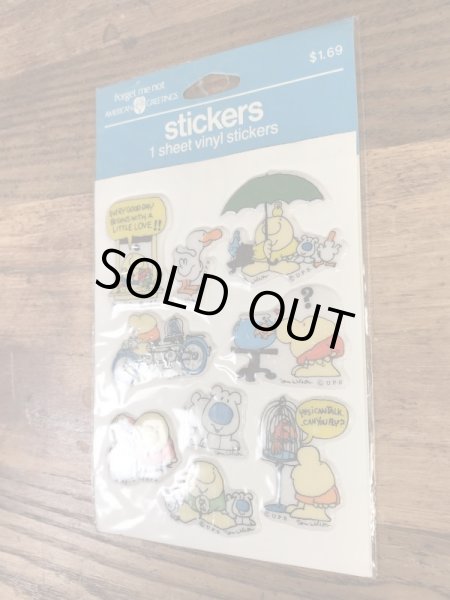 American Greetings社製のZiggyの80'sヴィンテージパフステッカー