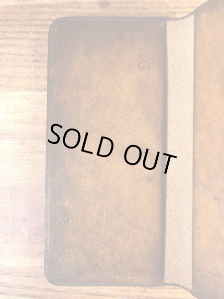 花と亀が描かれたヒッピー調の70年代ビンテージ革財布