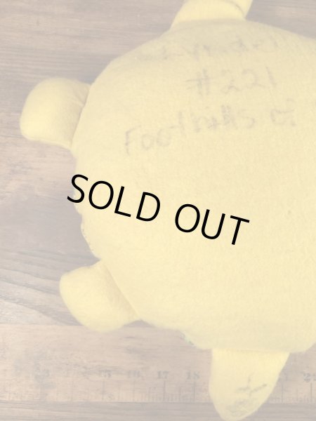 花柄のカメの70年代ビンテージクッションドール