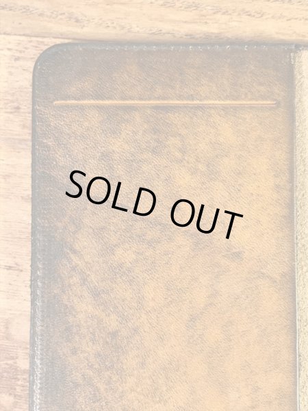 フラワーとカメが描かれたヒッピー調の70’sヴィンテージレザーウォレット