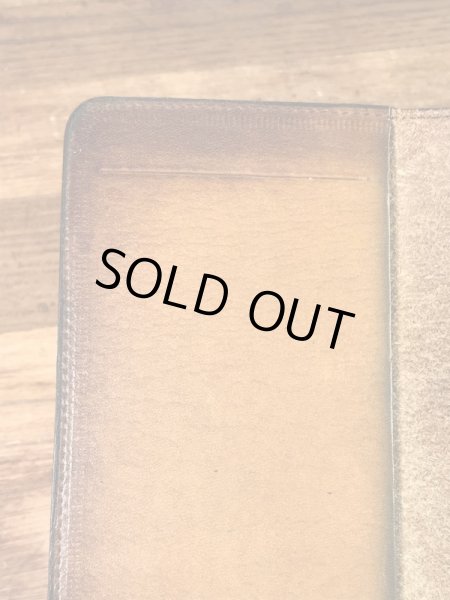 花とカメが描かれたヒッピーの70年代ビンテージ革財布