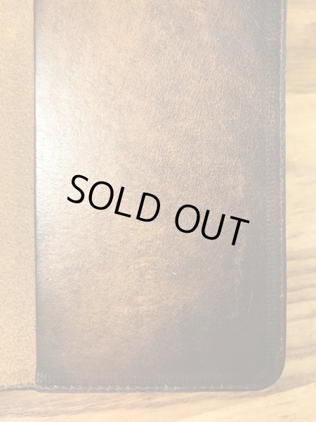 花と亀のヒッピー調の70年代ビンテージ革財布