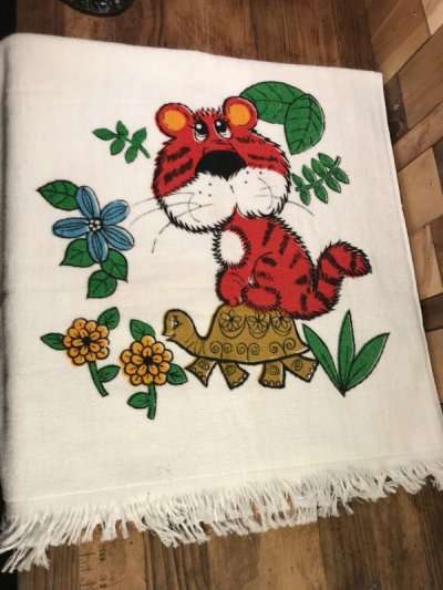 画像3: Cannon “Funny Tiger” Cotton Towel　タイガー　ビンテージ　タオル　70年代