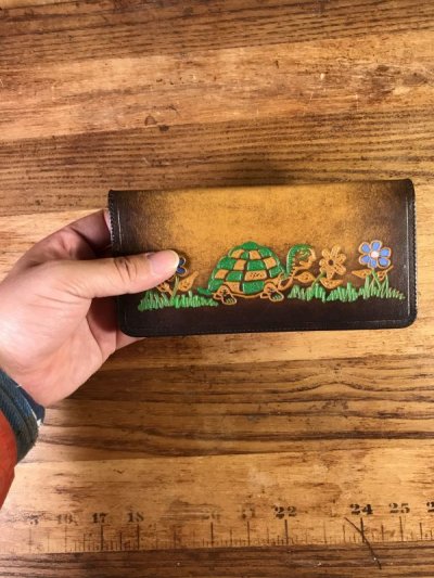 画像3: Flower & Turtle Hippie Leather Wallet　フラワー＆タートル　ビンテージ　レザーウォレット　ヒッピー　70年代