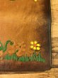 フラワーとカメが描かれたヒッピー調の70’sヴィンテージレザーウォレット
