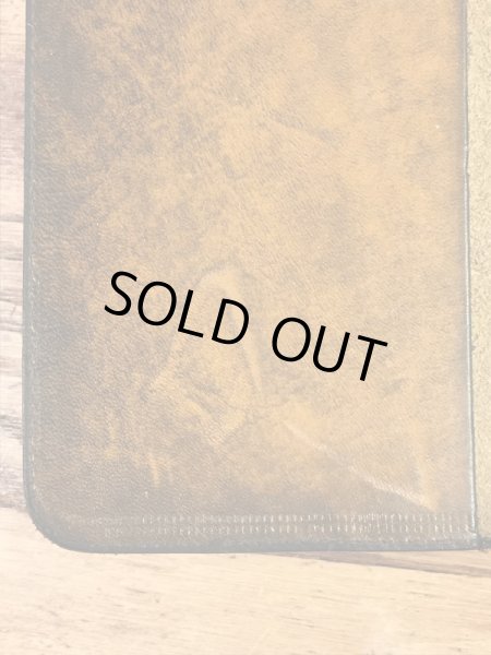 花と亀が描かれたヒッピー調の70年代ビンテージ革財布