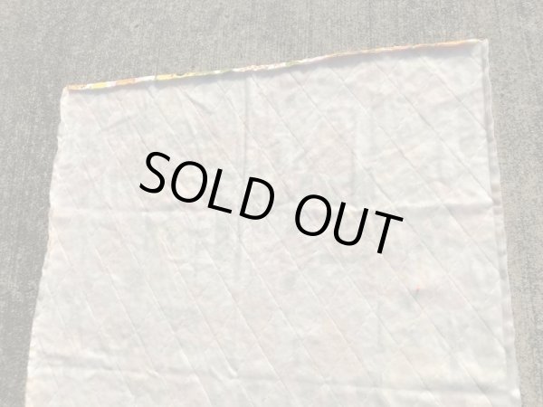 アニマルとフラワーのキルティングの70’sヴィンテージファブリック