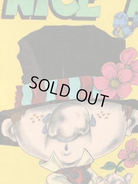 “Be Nice To Me...”のメッセージが書かれたヒッピーの70’sヴィンテージピクチャーアート