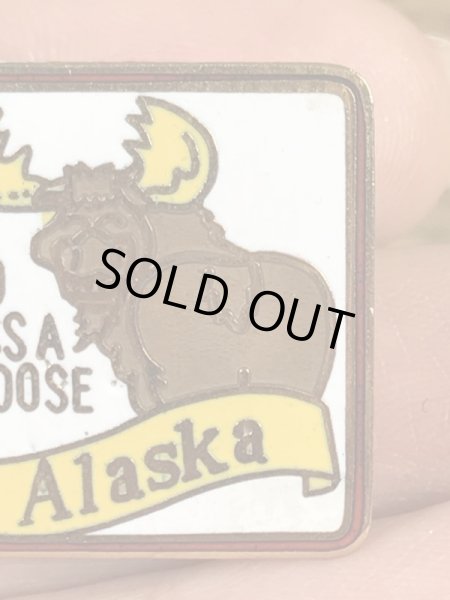 トナカイのアラスカの70〜80年代ビンテージピンバッジ