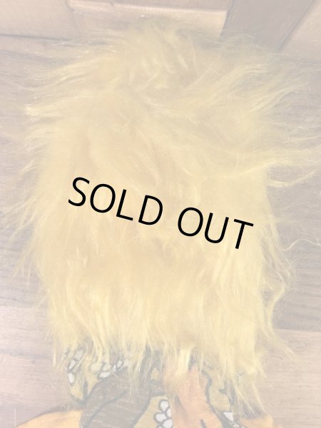 花柄の服のモンスターの70’sヴィンテージハンドパペットドール