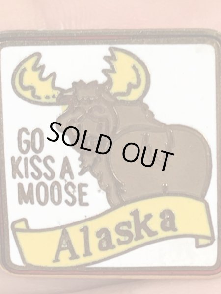 トナカイのアラスカの70〜80年代ビンテージピンバッジ