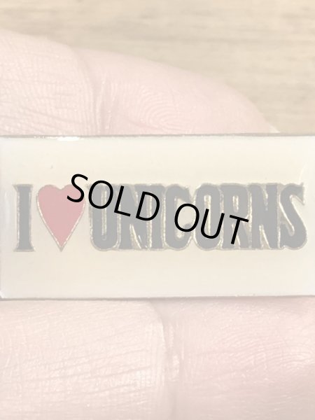 I Love Unicornと書かれた70~80’sヴィンテージエナメルピンズ