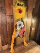 花柄の服のモンスターの70’sヴィンテージハンドパペットドール