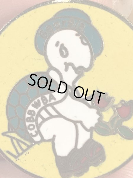 ワールドベースボールアソシエーションのカメの70〜80年代ビンテージメタルバッジ