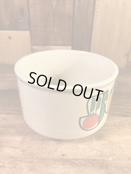 ベジタブルの柄のセラミック製の70’sヴィンテージスーパーマグ