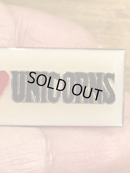 I Love Unicornと書かれた70~80’sヴィンテージエナメルピンズ