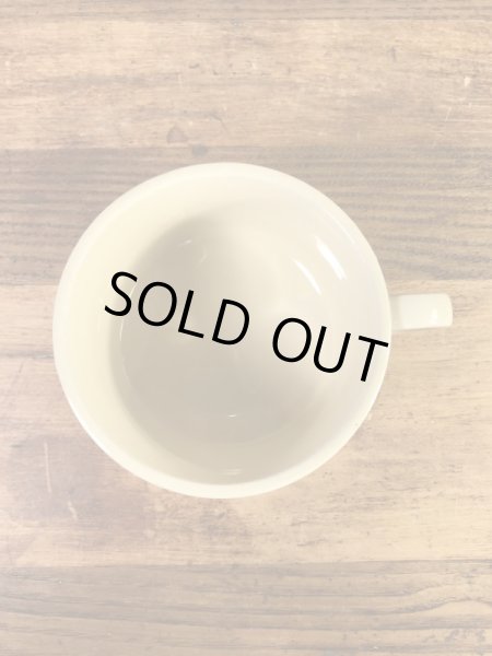 野菜の陶器製の70年代ビンテージスープマグカップ