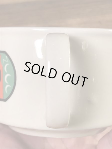 野菜の陶器製の70年代ビンテージスープマグカップ