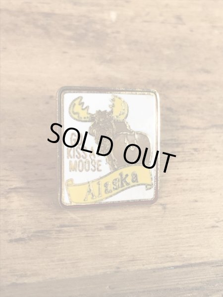 トナカイのアラスカの70〜80年代ビンテージピンバッジ