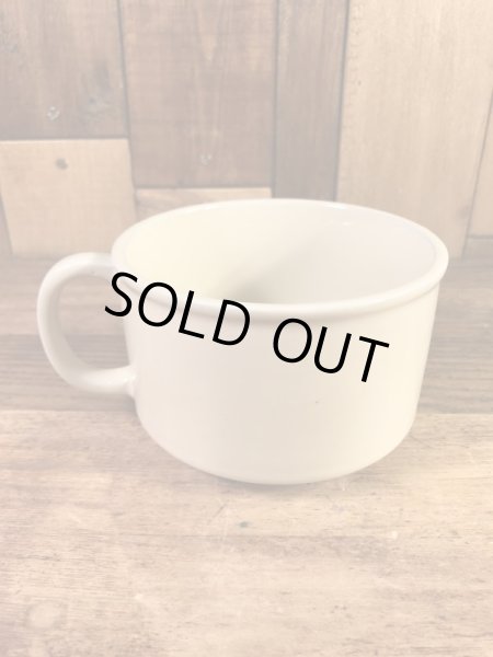 野菜の陶器製の70年代ビンテージスープマグカップ