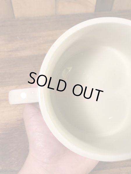 野菜の陶器製の70年代ビンテージスープマグカップ