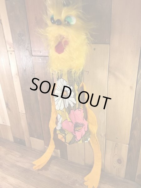 ヒッピー調のモンスターの70年代ビンテージパペットドール