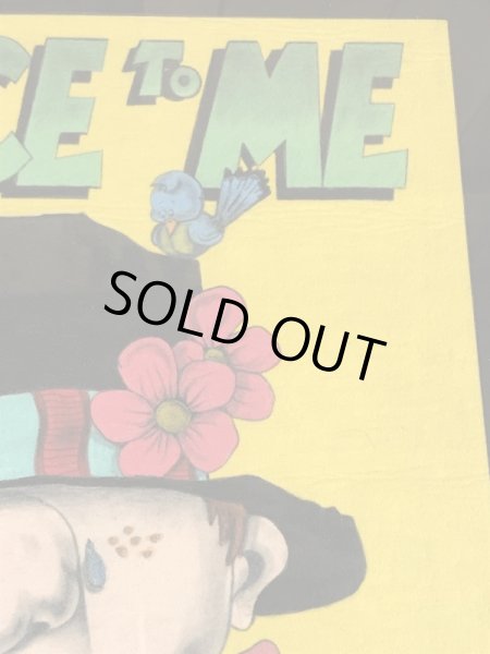 “Be Nice To Me...”のメッセージが書かれたヒッピーの70’sヴィンテージピクチャーアート