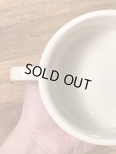 野菜の陶器製の70年代ビンテージスープマグカップ