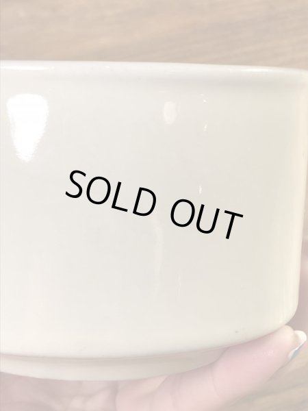 野菜の陶器製の70年代ビンテージスープマグカップ