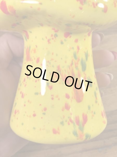 陶器製のキノコの70年代ビンテージ置物