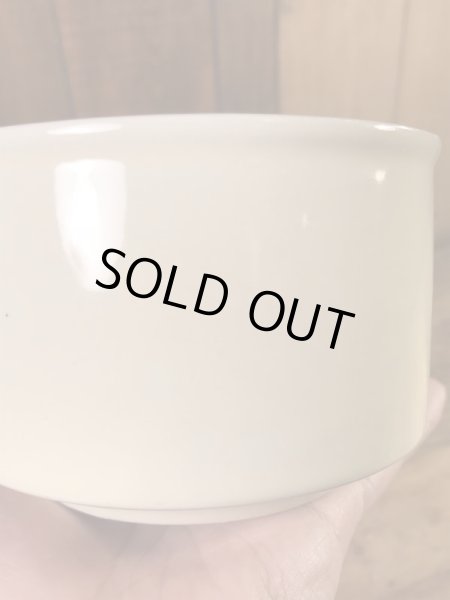 野菜の陶器製の70年代ビンテージスープマグカップ