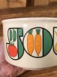 野菜の陶器製の70年代ビンテージスープマグカップ