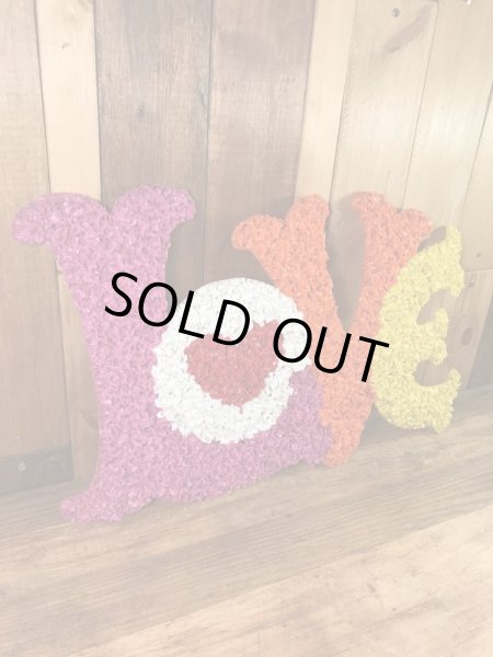 ラブのポップコーンアートの70年代ビンテージ壁掛け