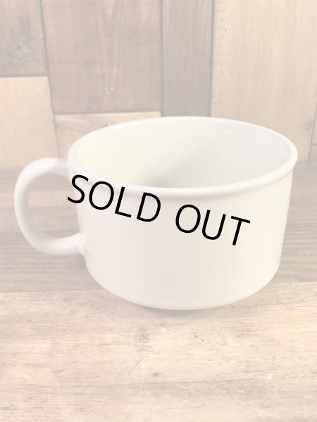 野菜の陶器製の70年代ビンテージスープマグカップ