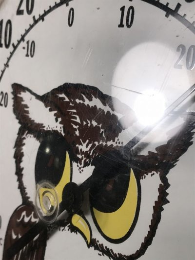 画像2: The Original Jumbo Dial “Owl” Thermometer　フクロウ　ビンテージ　サーモメーター　オウル　70年代