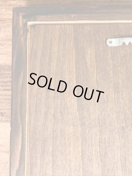 フクロウがハンドペイントで描かれた70’sヴィンテージ壁掛け