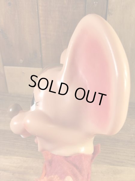 チアガールのフロリダマウスの70年代ビンテージ貯金箱