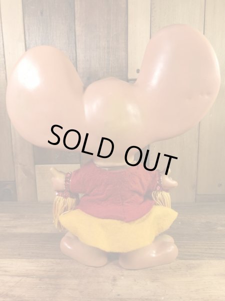 チアリーダーのフロリダマウスの70年代ビンテージ貯金箱