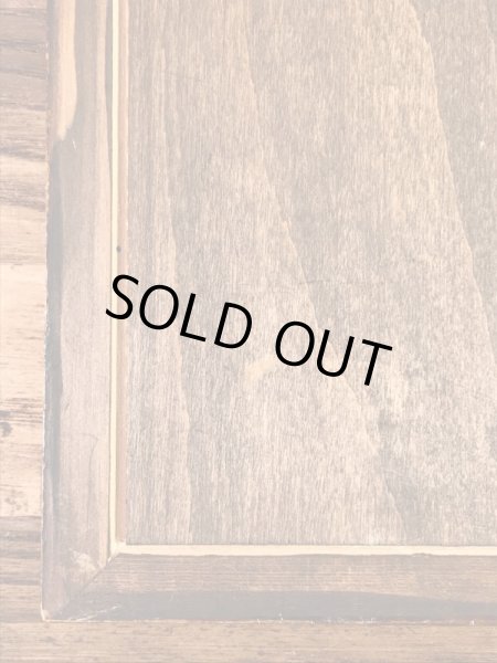 フクロウがハンドペイントで描かれた70’sヴィンテージ壁掛け