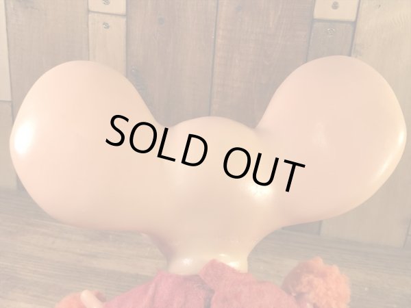 チアガールのフロリダマウスの70年代ビンテージ貯金箱