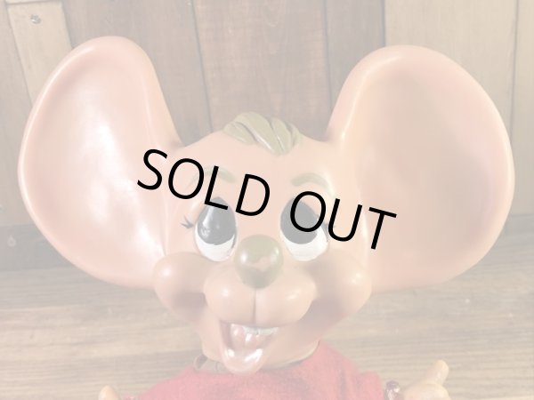 チアリーダーのフロリダマウスの70年代ビンテージ貯金箱