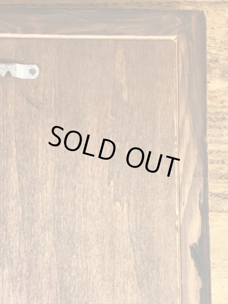 フクロウがハンドペイントで描かれた70年代ビンテージ壁掛け