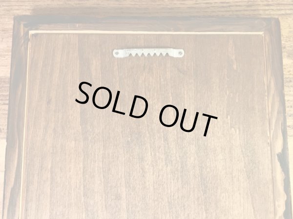 フクロウがハンドペイントで描かれた70’sヴィンテージ壁掛け