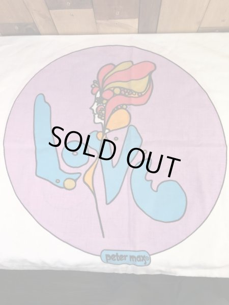 ピーターマックスのLoveの70'sヴィンテージピローケース