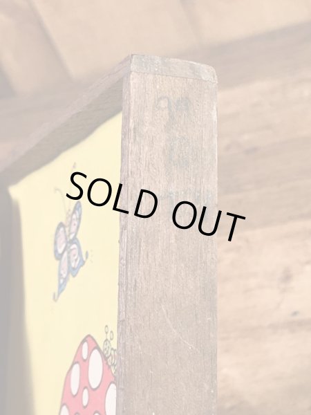 ヒッピー調のポップアートが描かれた70年代ビンテージ壁掛け