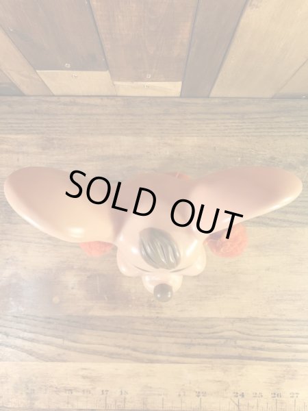 チアガールのフロリダマウスの70年代ビンテージ貯金箱